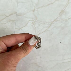 Adjustable Elegant Silver Anxiety Ring